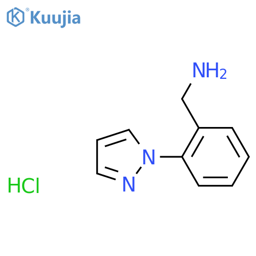 2-(1H-pyrazol-1-yl)phenylmethanamine hydrochloride structure