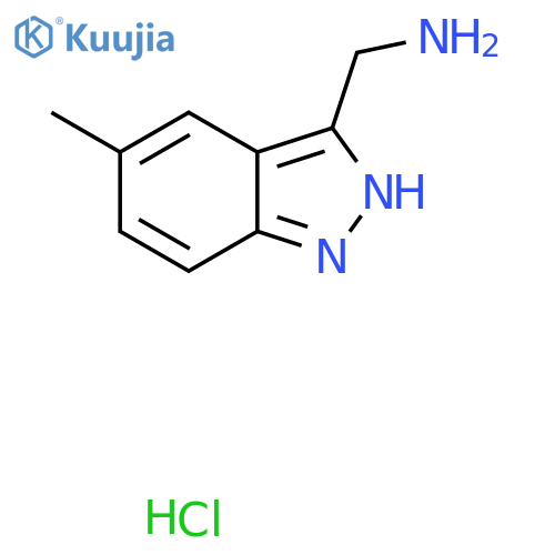 (5-methyl-1H-indazol-3-yl)methylamine hydrochloride structure