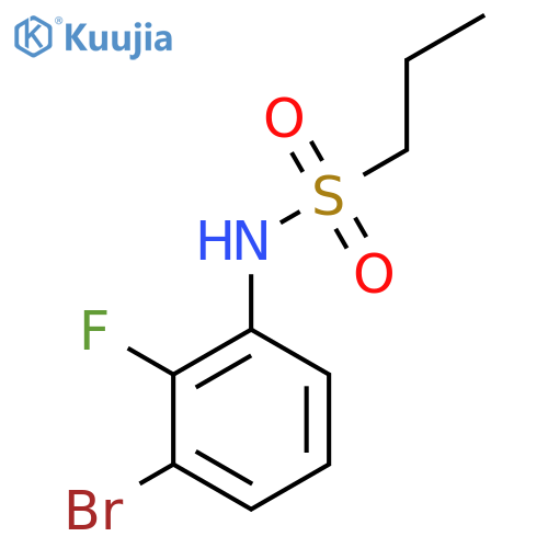 N-(3-Bromo-2-fluorophenyl)propane-1-sulfonamide structure