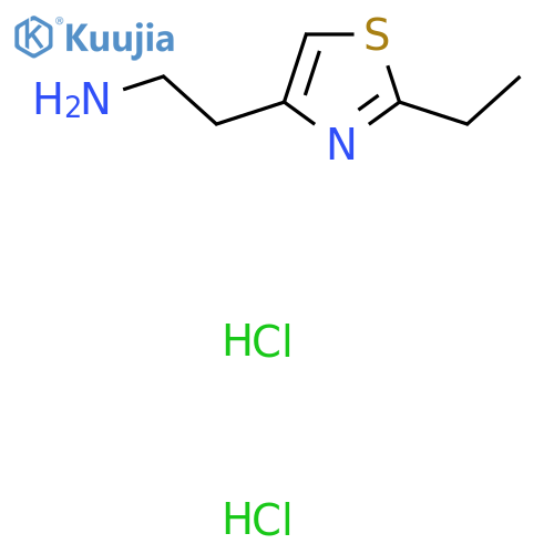 2-(2-ethyl-1,3-thiazol-4-yl)ethan-1-amine dihydrochloride structure