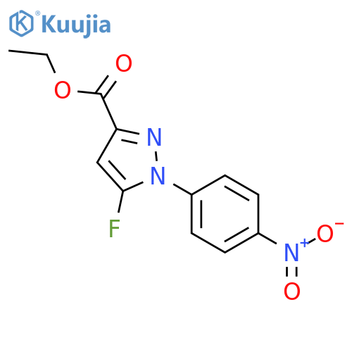 5-Fluoro-1-(4-nitro-phenyl)-1H-pyrazole-3-carboxylic acid ethyl ester structure