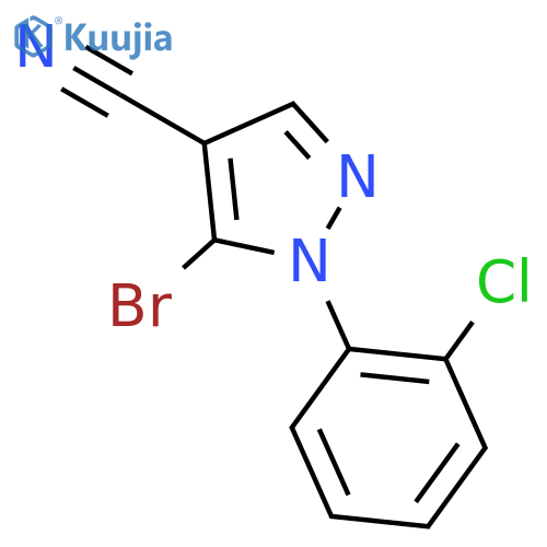 5-Bromo-1-(2-chlorophenyl)-1H-pyrazole-4-carbonitrile structure