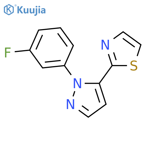 2-(1-(3-Fluorophenyl)-1H-pyrazol-5-yl)thiazole structure