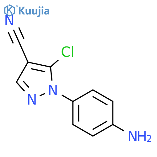 1-(4-aminophenyl)-5-chloro-1H-pyrazole-4-carbonitrile structure