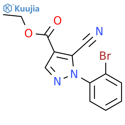1-(2-Bromo-phenyl)-5-cyano-1H-pyrazole-4-carboxylic acid ethyl ester structure