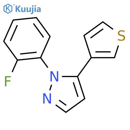 1-(2-Fluorophenyl)-5-(thiophen-3-yl)-1H-pyrazole structure