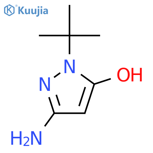 3-Amino-1-(tert-butyl)-1H-pyrazol-5-ol structure