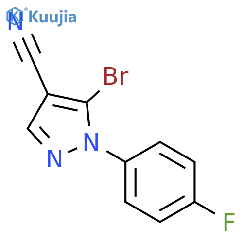 5-Bromo-1-(4-fluoro-phenyl)-1H-pyrazole-4-carbonitrile structure