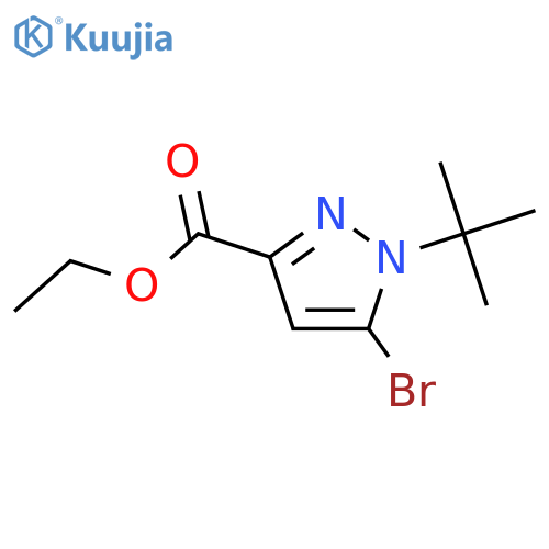 ethyl 5-bromo-1-tert-butyl-1H-pyrazole-3-carboxylate structure