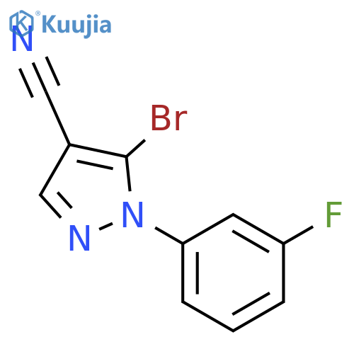 5-bromo-1-(3-fluorophenyl)-1H-pyrazole-4-carbonitrile structure