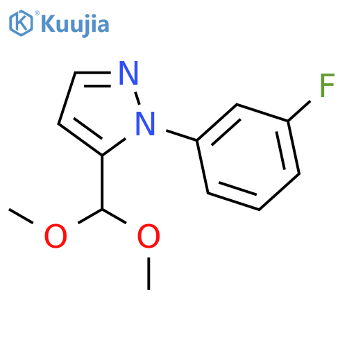 5-(Dimethoxymethyl)-1-(3-fluorophenyl)-1H-pyrazole structure