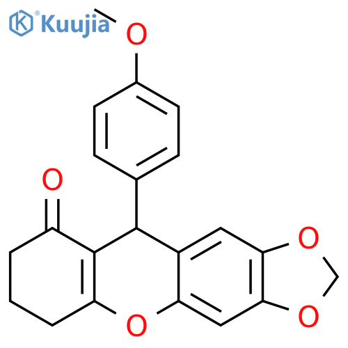 9H-1,3-Dioxolo[4,5-b]xanthen-9-one,6,7,8,10-tetrahydro-10-(4-methoxyphenyl)- structure