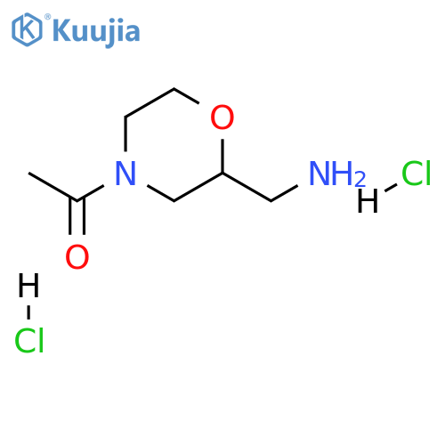 [(4-acetyl-2-morpholinyl)methyl]amine dihydrochloride structure