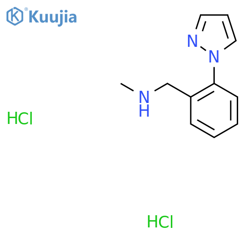 1-(2-(1H-Pyrazol-1-yl)phenyl)-N-methylmethanamine dihydrochloride structure