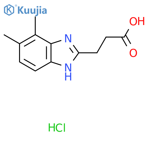 3-(6,7-Dimethyl-1H-benzimidazol-2-yl)propanoic acid hydrochloride structure