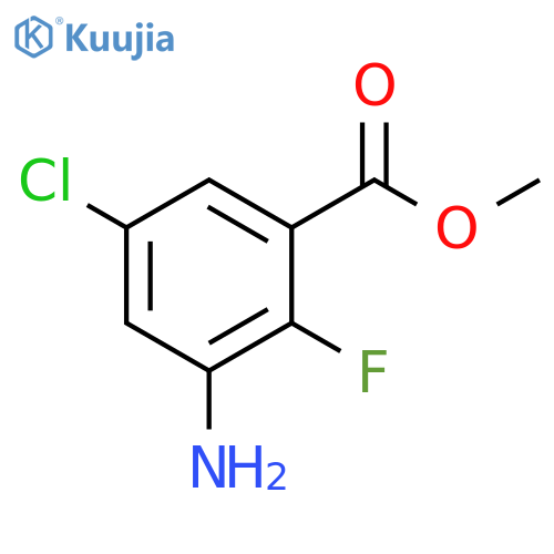 methyl 3-amino-5-chloro-2-fluorobenzoate structure
