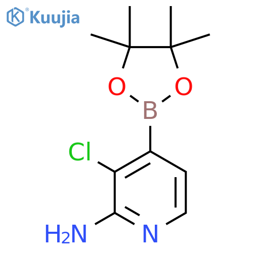 3-chloro-4-(4,4,5,5-tetramethyl-1,3,2-dioxaborolan-2-yl)pyridin-2-amine structure