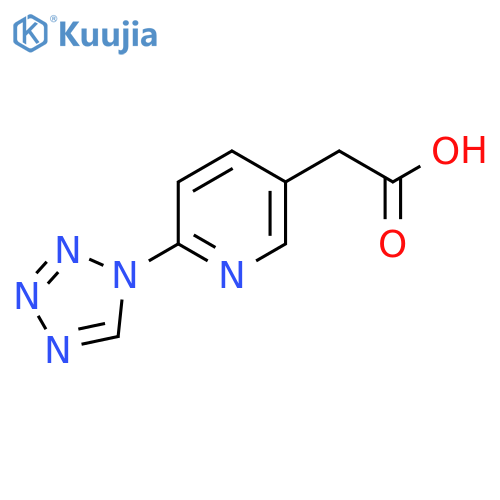 3-Pyridineacetic acid, 6-(1H-tetrazol-1-yl)- structure