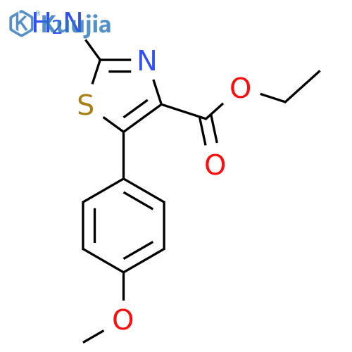 ethyl 2-amino-5-(4-methoxyphenyl)-1,3-thiazole-4-carboxylate structure