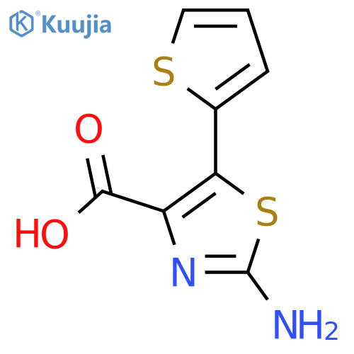 2-Amino-5-(thiophen-2-yl)-1,3-thiazole-4-carboxylic acid structure