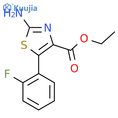 ethyl 2-amino-5-(2-fluorophenyl)-1,3-thiazole-4-carboxylate structure