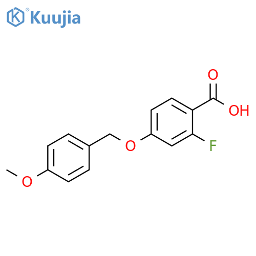 Benzoic acid, 2-fluoro-4-[(4-methoxyphenyl)methoxy]- structure