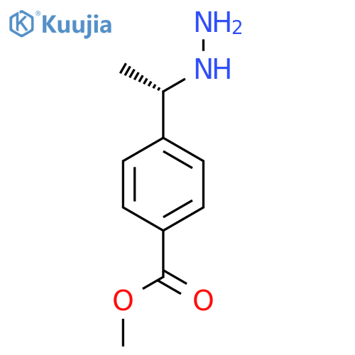 Benzoic acid, 4-[(1S)-1-hydrazinylethyl]-, methyl ester structure
