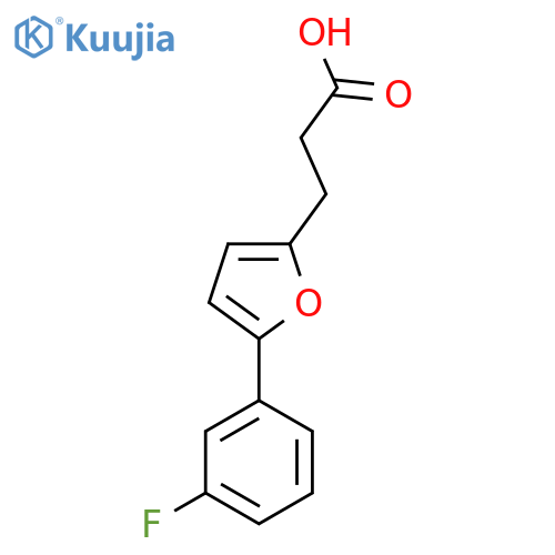 3-[5-(3-Fluoro-phenyl)-furan-2-yl]-propionic acid structure