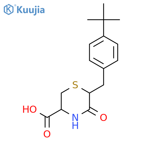 6-(4-tert-Butyl-benzyl)-5-oxo-thiomorpholine-3-carboxylic acid structure