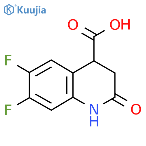 6,7-Difluoro-2-oxo-1,2,3,4-tetrahydroquinoline-4-carboxylic acid structure