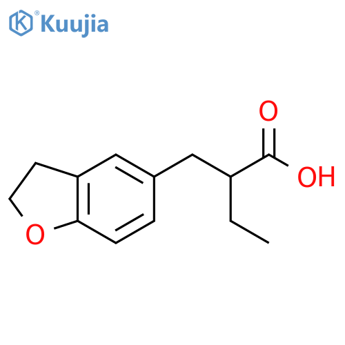 2-(2,3-dihydro-1-benzofuran-5-yl)methylbutanoic acid structure
