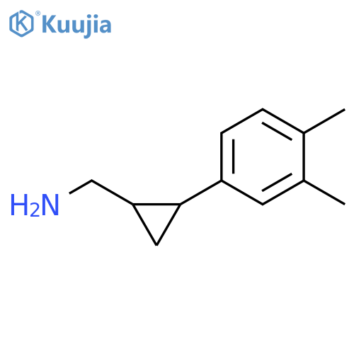 2-(3,4-dimethylphenyl)cyclopropylmethanamine structure