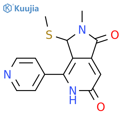2-Methyl-3-methylsulfanyl-4-pyridin-4-yl-3,5-dihydro-2H-pyrrolo[3,4-c]pyridine-1,6-dione structure