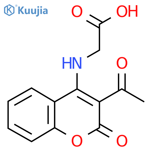 (3-Acetyl-2-oxo-2H-chromen-4-ylamino)-acetic acid structure