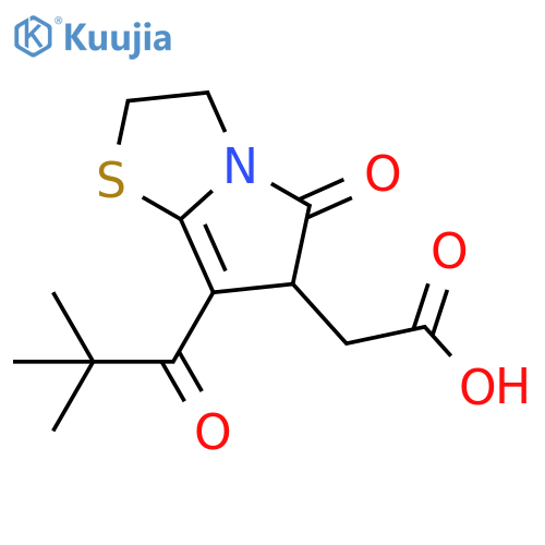 2-(5-Oxo-7-pivaloyl-2,3,5,6-tetrahydropyrrolo[2,1-b]thiazol-6-yl)aceticacid structure