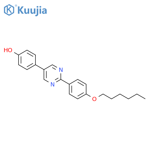 Phenol,4-[2-[4-(hexyloxy)phenyl]-5-pyrimidinyl]- structure