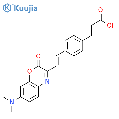2-Propenoic acid,3-[4-[2-[7-(dimethylamino)-2-oxo-2H-1,4-benzoxazin-3-yl]ethenyl]phenyl]- structure