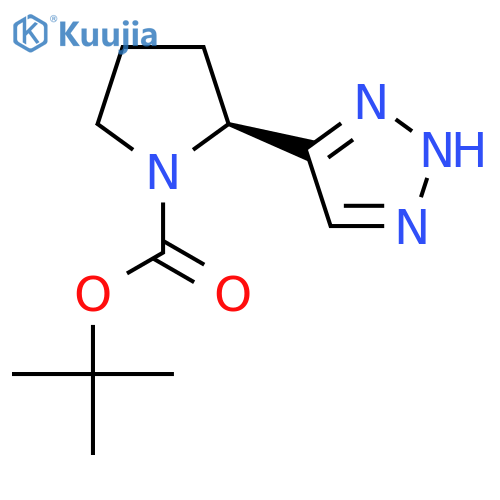 tert-butyl (2S)-2-(1H-1,2,3-triazol-5-yl)pyrrolidine-1-carboxylate structure
