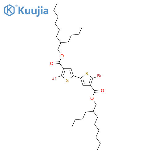 2-Butyloctyl 2-bromo-5-[5-bromo-4-(2-butyloctoxycarbonyl)thiophen-2-yl]thiophene-3-carboxylate structure