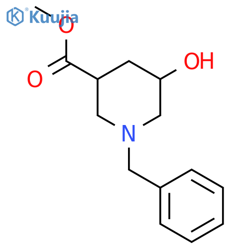Methyl 1-benzyl-5-hydroxypiperidine-3-carboxylate structure