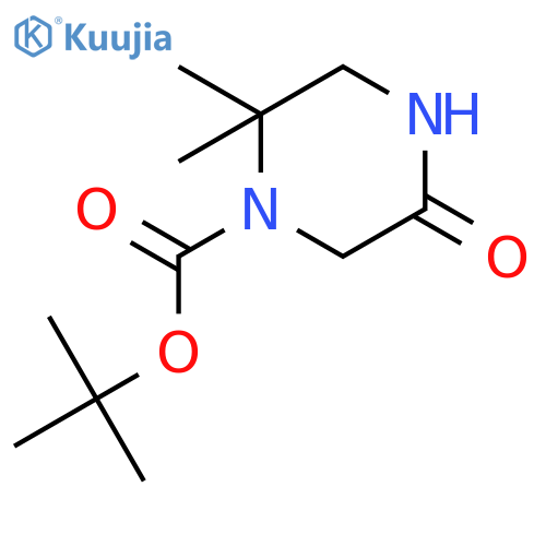 tert-butyl 2,2-dimethyl-5-oxo-piperazine-1-carboxylate structure