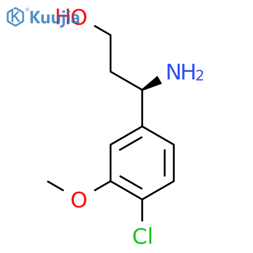 (3R)-3-amino-3-(4-chloro-3-methoxyphenyl)propan-1-ol structure