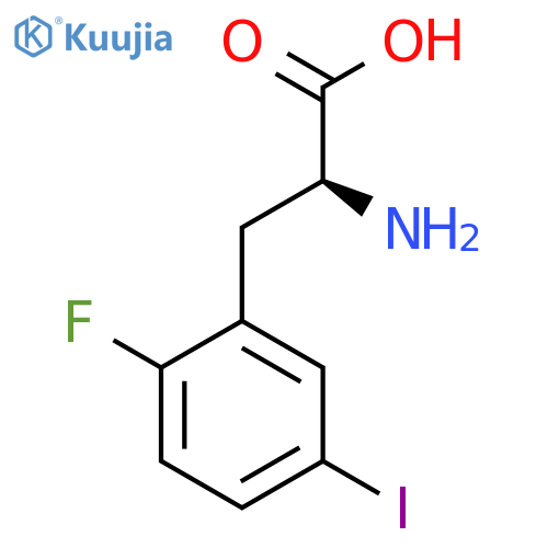 (2S)-2-amino-3-(2-fluoro-5-iodophenyl)propanoic acid structure