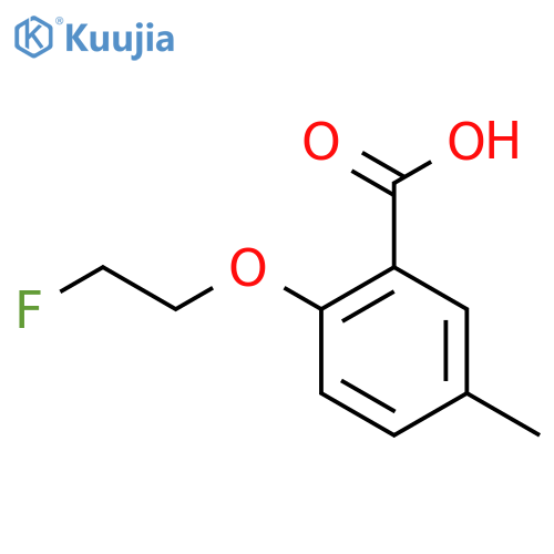 2-(2-fluoroethoxy)-5-methylbenzoic acid structure