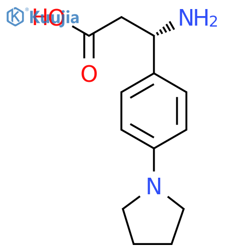 Benzenepropanoic acid, β-amino-4-(1-pyrrolidinyl)-, (βS)- structure