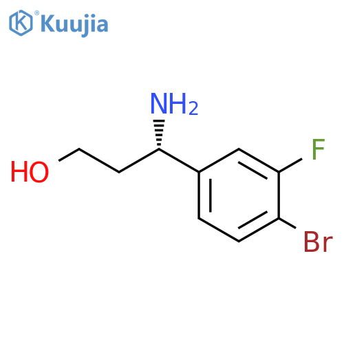 (3S)-3-AMINO-3-(4-BROMO-3-FLUOROPHENYL)PROPAN-1-OL structure