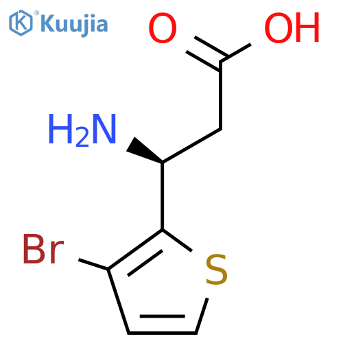 (3S)-3-amino-3-(3-bromothiophen-2-yl)propanoic acid structure