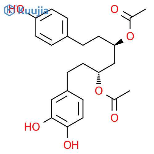 1-(3,4-Dihydroxyphenyl)- 7-(4-hydroxyphenyl)heptane-3,5-diyl diacetate structure