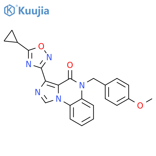 Imidazo[1,5-a]quinoxalin-4(5H)-one,3-(5-cyclopropyl-1,2,4-oxadiazol-3-yl)-5-[(4-methoxyphenyl)methyl]- structure