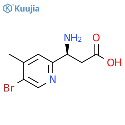 (3S)-3-AMINO-3-(5-BROMO-4-METHYLPYRIDIN-2-YL)PROPANOIC ACID structure